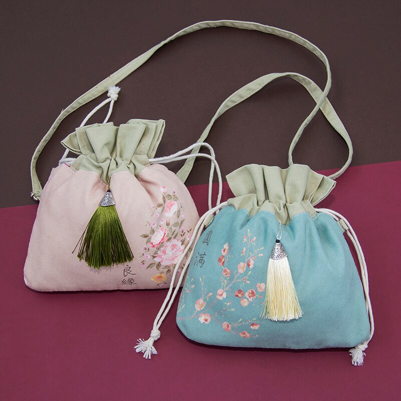 Crossbody Tas Antieke Tas Vrouwelijke Schoudertas Mobiele Telefoon Zak Chinese Karakter Afdrukken Vrouwelijke Schoudertas