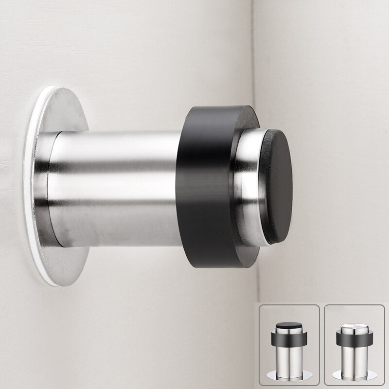 NAIERDI Gummi Tür Stopper Edelstahl Tür Schutzhülle Pad Zauberstab Schutz Anti-kollision Tür Halfter Tür Stoppt Hardware-