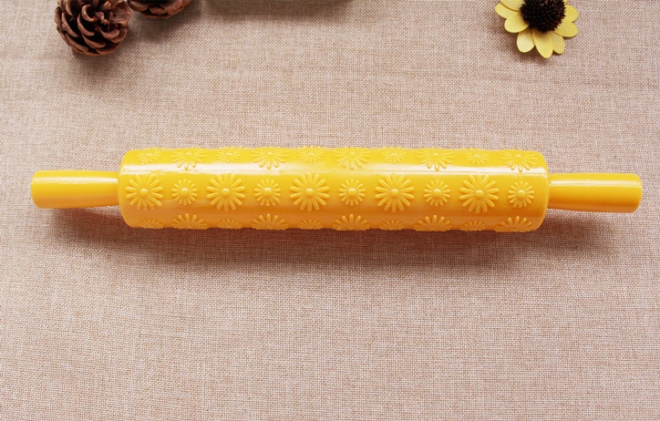 14 Styles Pastic Non-stick Fondant Cake Embossing Roller Sugarcraft Decorating Lace Rolling Pin DIY Kitchen Cooking Tool D794