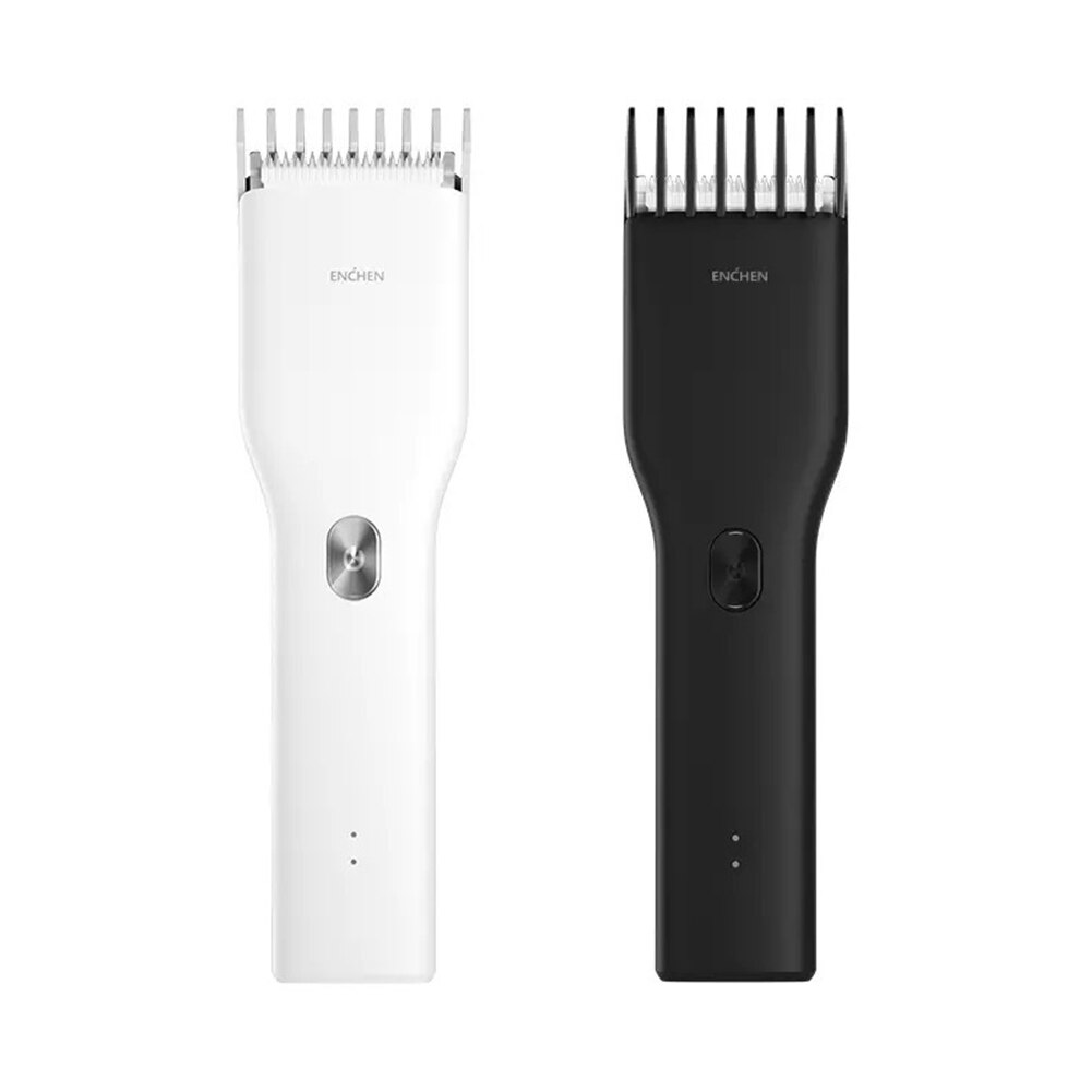 Electric Baby Kids Hair Clipper Trimmer Cutter Tool Silent Safety Hair Cutting Machine Black White 16.4 x 4.3cm