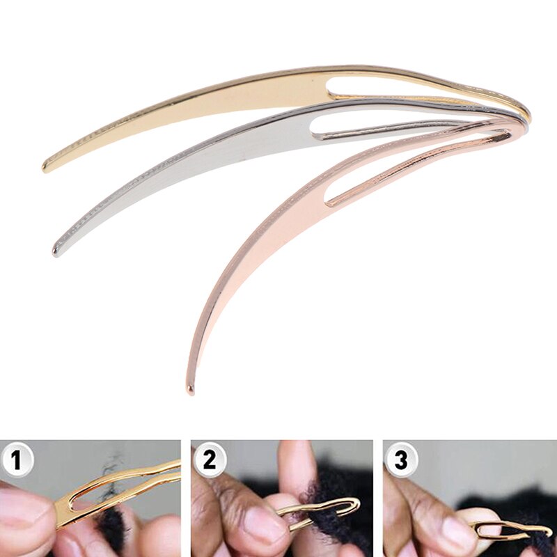 Dreadlocks Tool Craft Sisterlocks Crochet Braid Hair Interlocking Tools Curved Hair Needle For Your Locs Easy