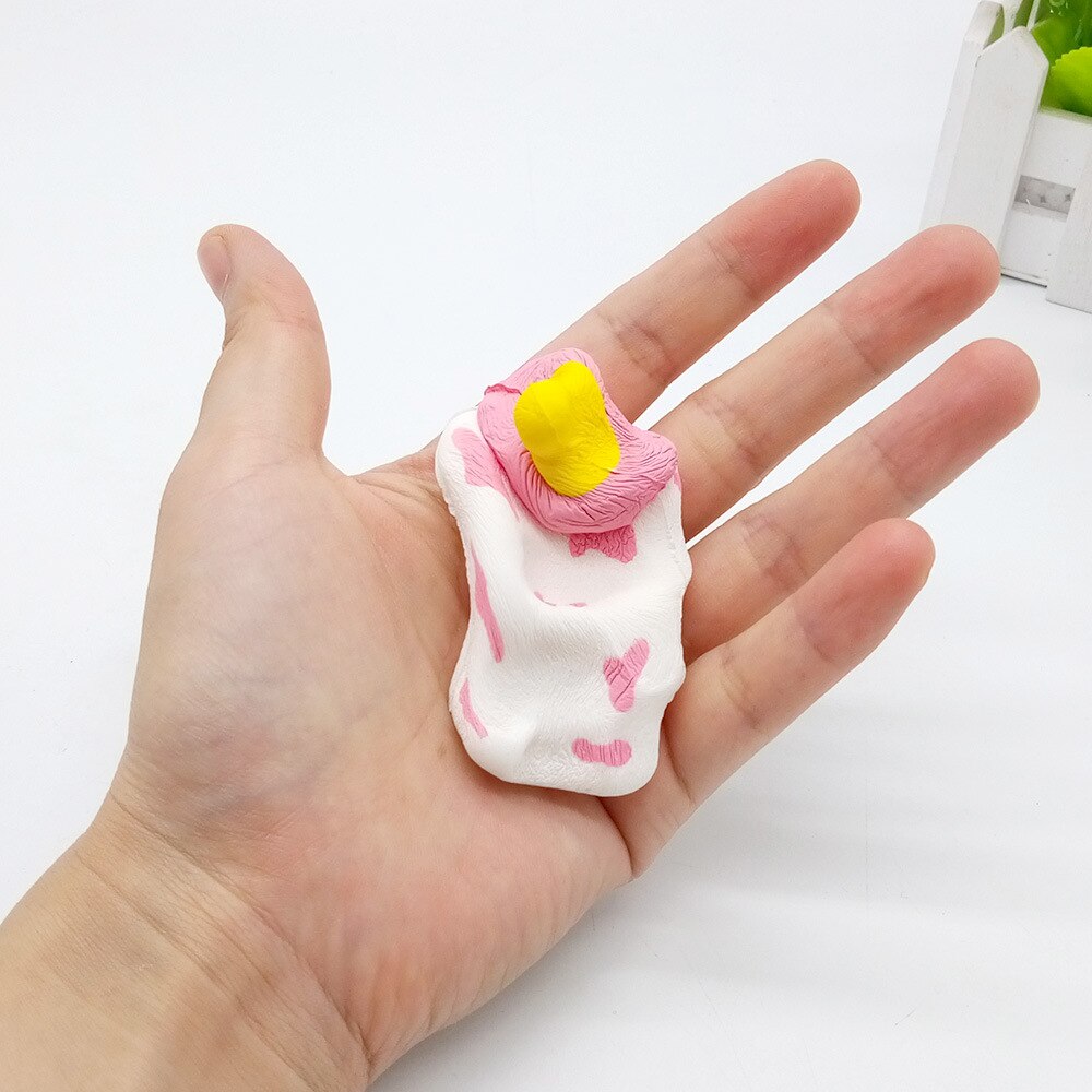 Rebound Kleine Fles Melk Simulatie Cellphone Charm Opknoping Riem Speelgoed Trage Rebound Kleine Fles De Simulatie Slow