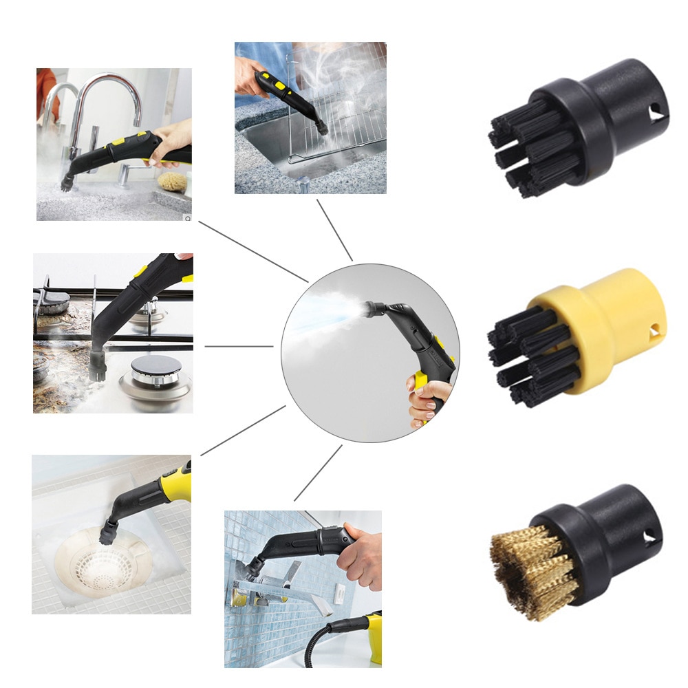 3Pcs/Set Multi Steam Cleaning Nozzle Brush For Karcher SC1 SC2 SC3 SC4 SC5 SC6 Replacement Attachment For Home