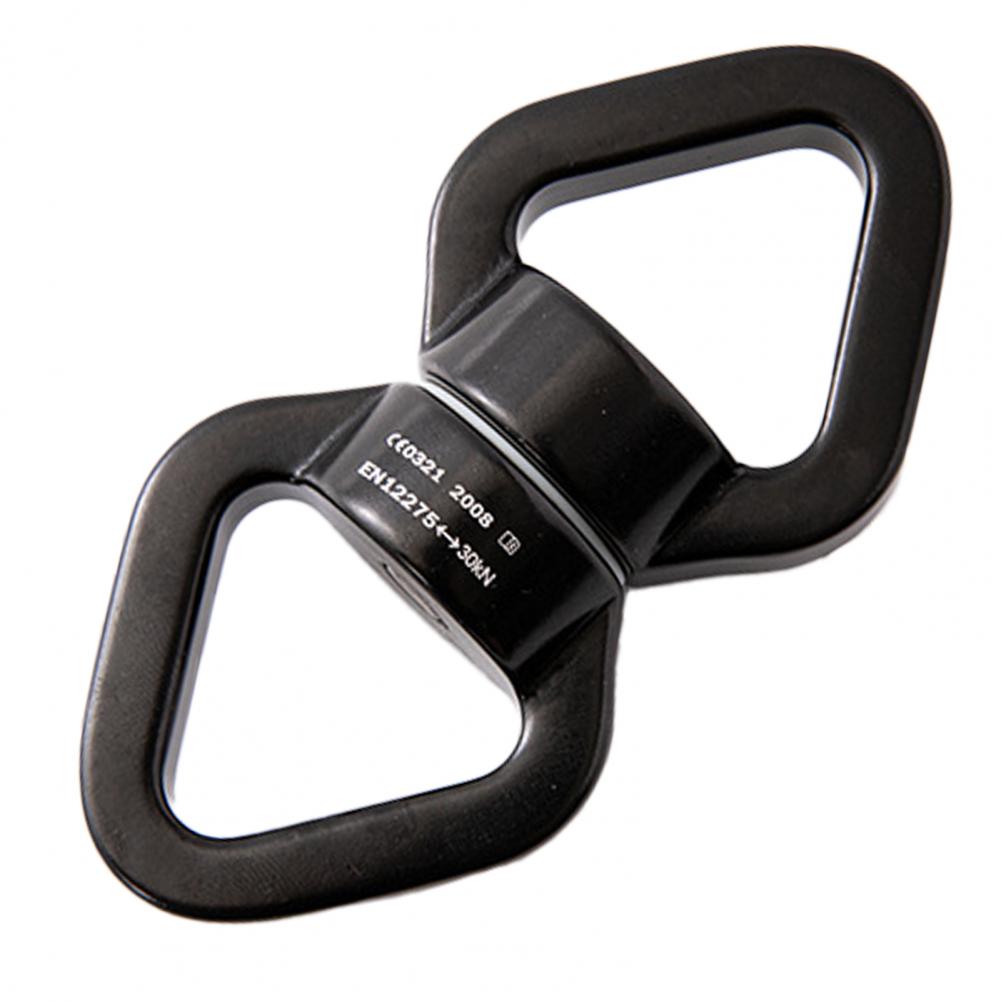 Columpio giratorio de 10,5x5,5 cm, aleación de aluminio, 30KN, anillo giratorio, conector de hamaca aérea para Yoga, rodamiento de escalada en roca, gancho giratorio: Rojo