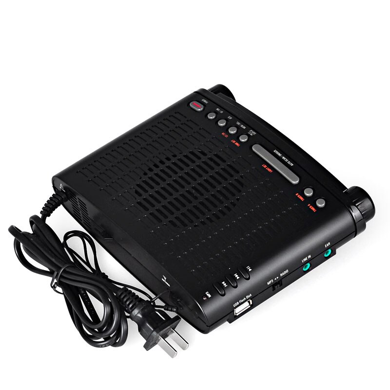 Tecsun Radio MP-300 DSP FM Stereo USB MP3 Player Desktop Clock ATS Alarm Black FM Portable Radio Receiver