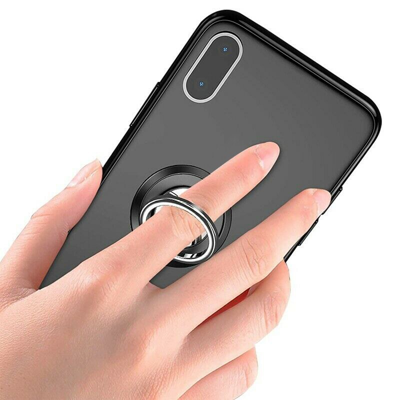 Biltelefonholder til iphone xs max xiaomi 360 ° fingerring mobiltelefonholder stativ magnetisk bil metallgrep biltilbehør