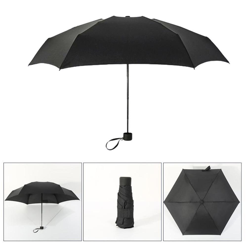 Super mini lomme kompakt paraply sun anti  uv 5 foldende regn vindtæt rejse mini paraply