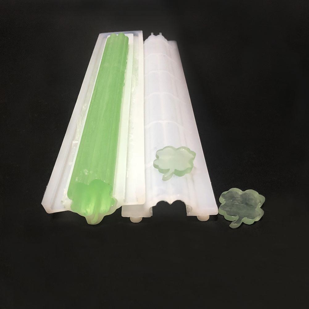 Klavertje Vier Buis Kolom Siliconen Mal Embedden Zeep Mould Voor Mouse Cake Decoratie