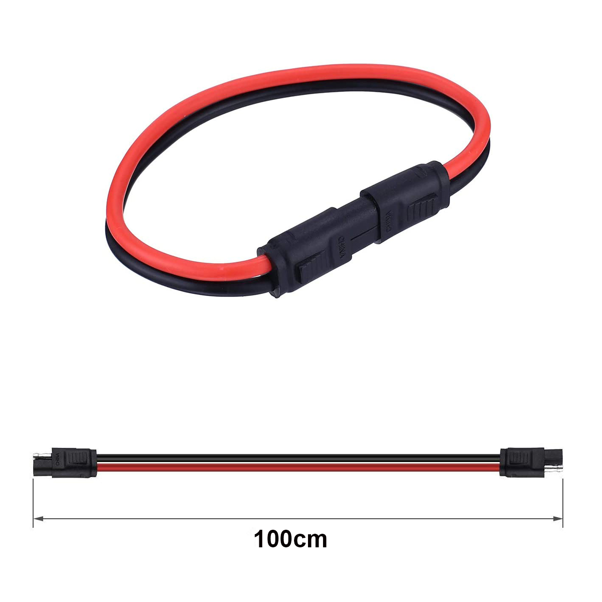 Auto Motorrad SAE zu SAE Buchse Connecter Verlängerung Kabel Kabel 1M Batterie Ladegerät RV Schnell Anschluss Kabelbaum
