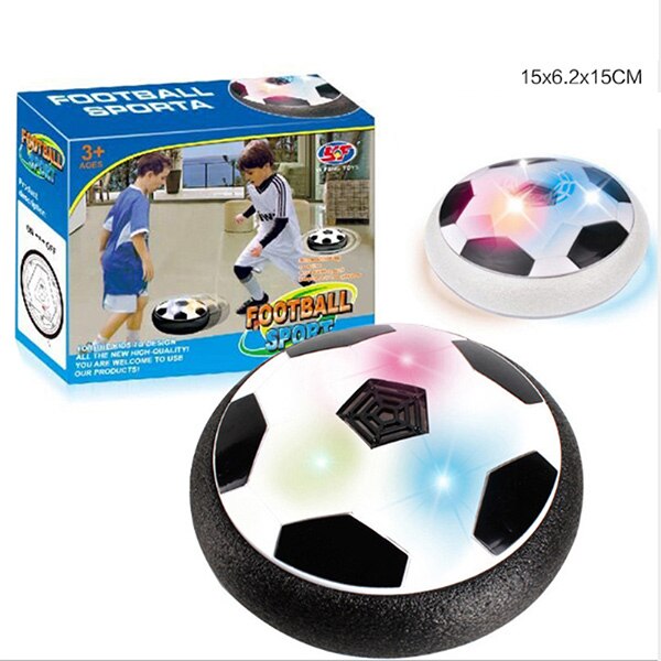 Luft sväva fotboll inomhus fotboll leksak färgglad musik ljus kraft blinkande boll leksaker barn sport spel barn pedagogisk: 15cm batterier (ingen låda)