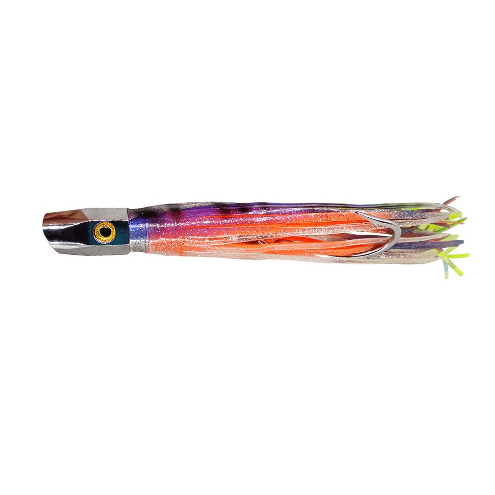 AS 1PC 21cm90g Trolling Bait Copper Head Seawater Lure Octopus Squid Skirt Angler Drag Fishing Marlin Tuna Boat Pesca Leurre: orange