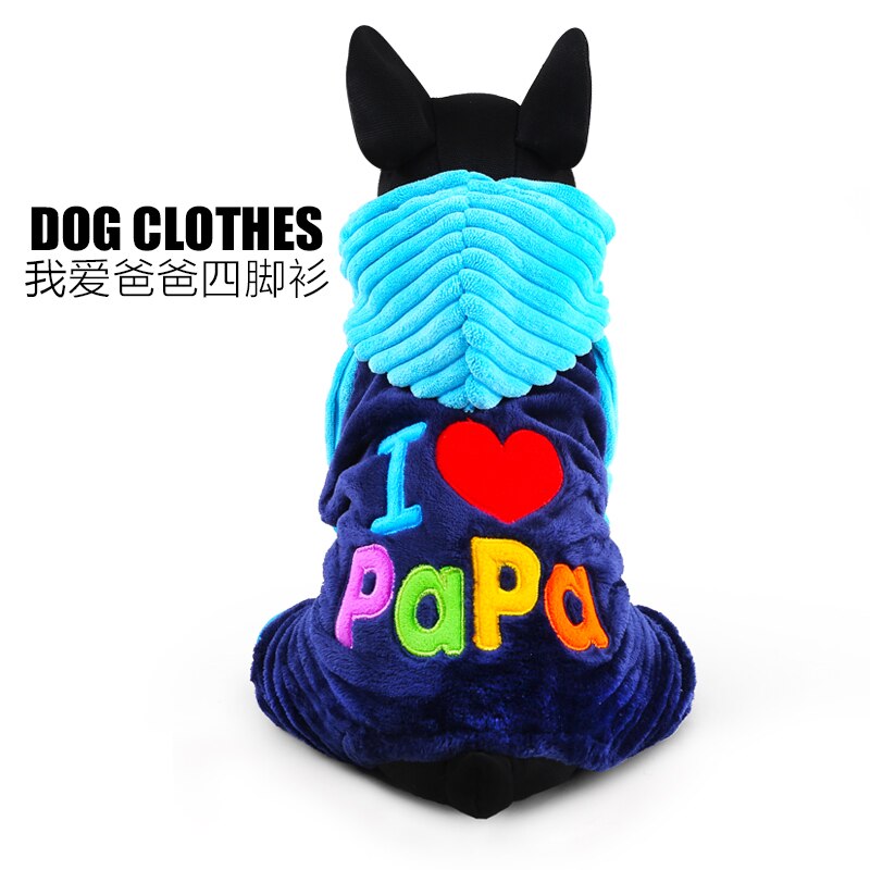 Petcircle I love papa and mama winter Pet Dog Clothes Clothing For Pet Small Large Dog Coat Winter Clothes Jackets
