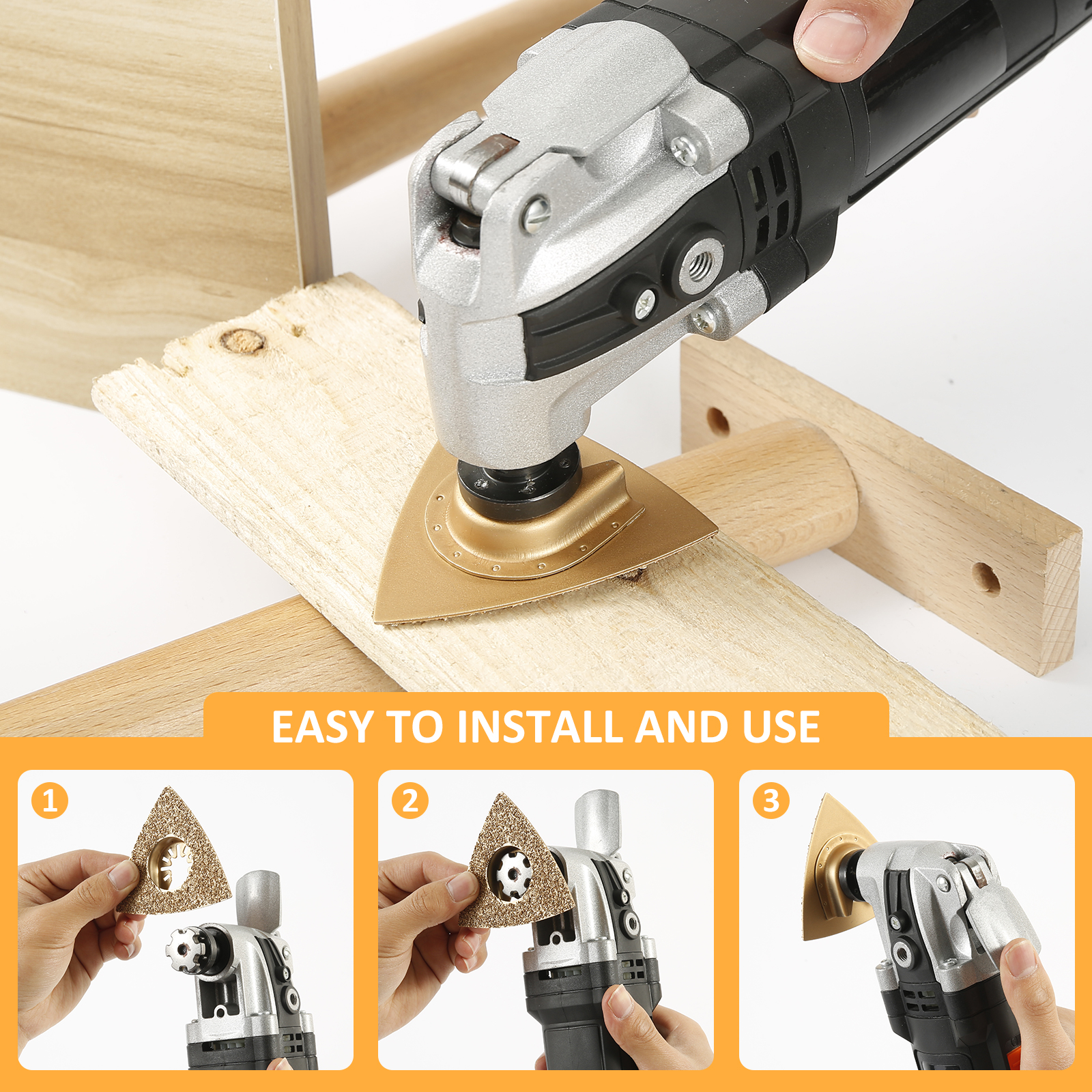 8/3PCS Carbide Multitool Messen Snel Snijden Oscillerende Zaagbladen Vernieuwer Zaag Set Keramische Tegel Grout Verwijderen gereedschap
