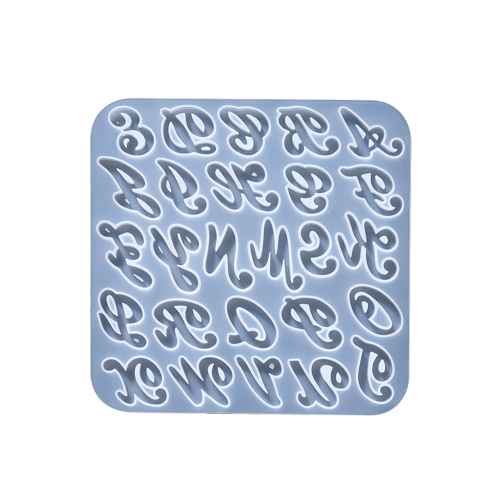 Alphabet Epoxy Resin Silicone Mold Letter Number Mould DIY Keychain Earring Pendant Epoxy Resin Jewelry Crafts Casting Mold