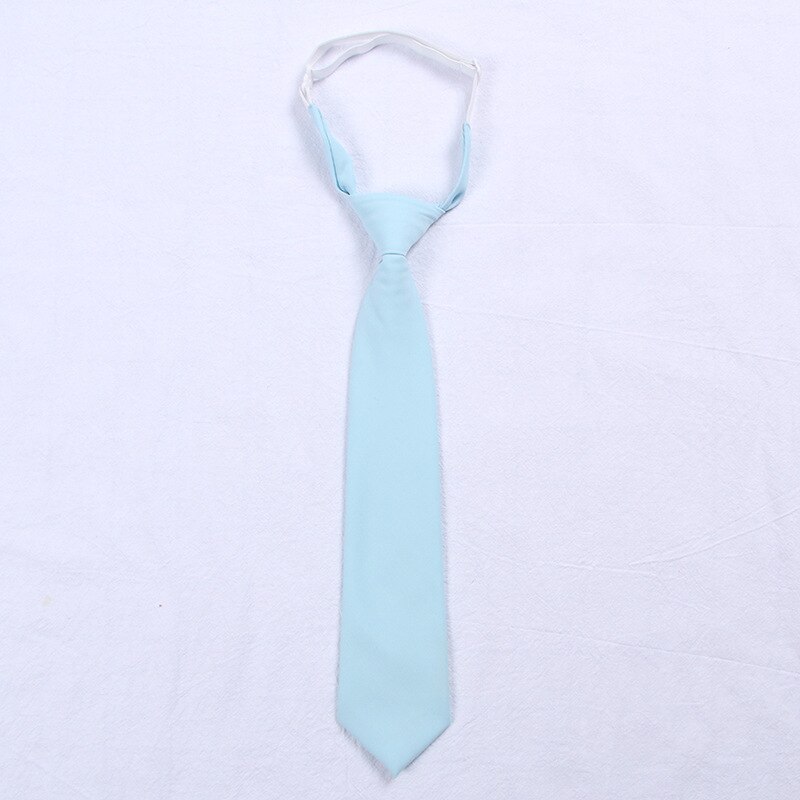 11 Solid Colors Men's Boy's Adjustable Neck Ties Narrow Necktie Accessories For JK DK School Uniform Students Cloths: Water Blue