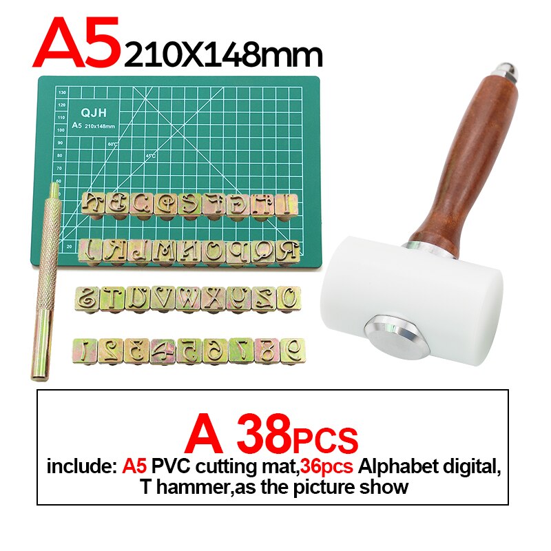 Alphabet Digitale Leder Stanzen Carving Messer Druck schlagen Werkzeuge Englisch Buchstaben Metall Leder Stempel einstellen Leder Werkzeuge: A