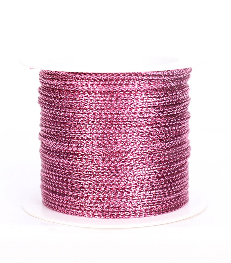 20meters 1mm Wide Tinsel String Craft Making Cord Non Stretch Jewelry Making Wrap Ribbon Metallic Cord Packaging Rope: E