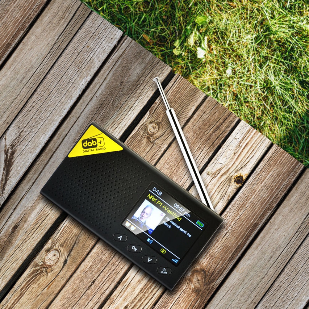 Musikafspiller bil  mp3 dab hjemme bluetooth 5.0 genopladelig mini bærbar digital radio stereo farveskærm fm-modtager håndholdt