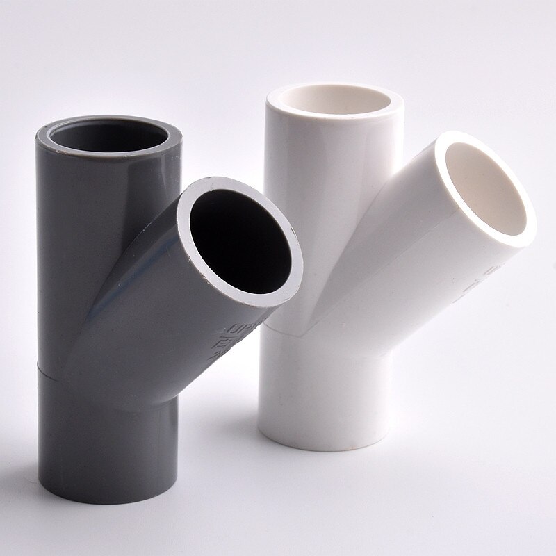 2~20pcs 20~40mm PVC Pipe Y-Style 3 Way Connector Garden Irrigation Aquarium Fish Tank Watering Adapter Fittings Tee Joint