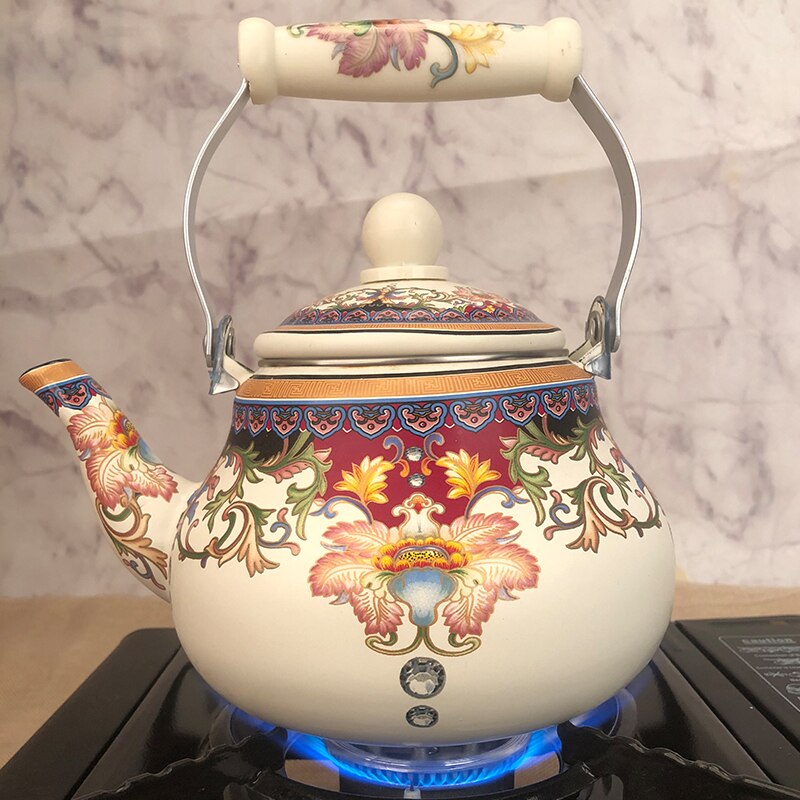 Enamel Tea Kettle Kung Fu Tea Kettle Household Large Single Pot Heat-resistant Tea Set Kettle Enamel Tea Pot