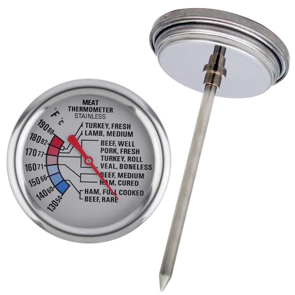 Meat Thermometer Meat Probe Kitchen Oven Barbecue Grill Thermometers Food Temperature Meter Gauge Smokehouse Thermometer: Default Title