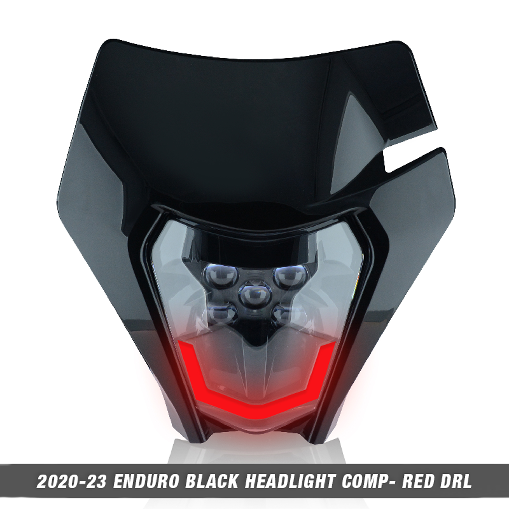 Powerzone faro LED para motocicleta para KTM EXC XC SX MX 125 250 300 450 supermoto faro Universal: Gris oscuro