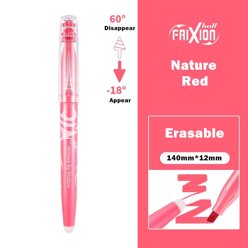 1pcs Pilot Erasable Highlighters Pastel Markers Pen Disappear Frixion Marker Liner Drawing Lettering Stationery H6250: Nature Red
