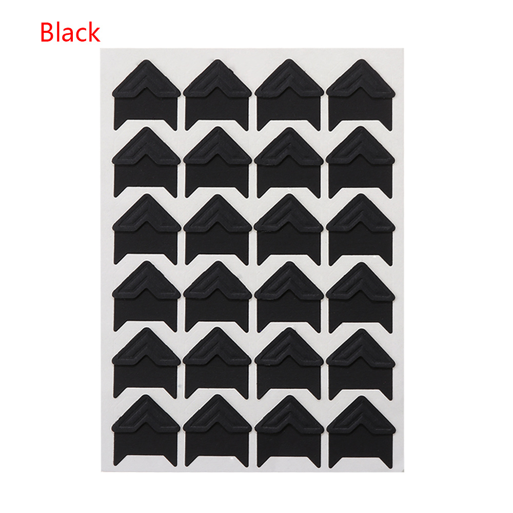 72pcs Vintage Photo Album Scrapbook Photo Corner Protectors DIY Handmade Sticker Decor for Scrapbooking: Black