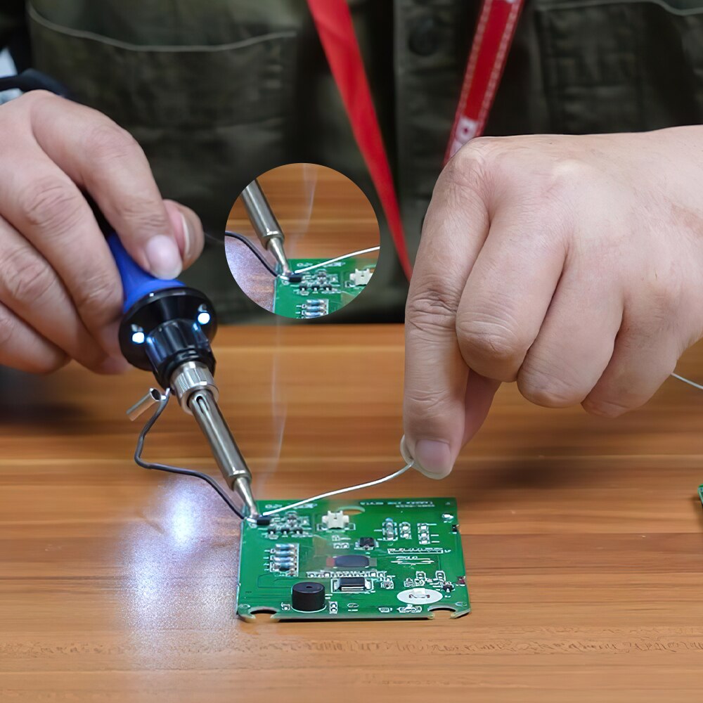 DELIXI Arrivals Electric Soldering Iron 60W Adjustable Temperature Led Light Household Welding Rework Station Repair Tool