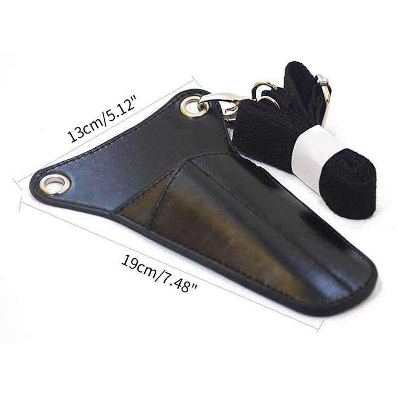 Black Hairdressing PU Leather Hair Scissors Bag Detachable Waist Pack Hair Scissors Comb Bag Waterproof Scissor Pouch