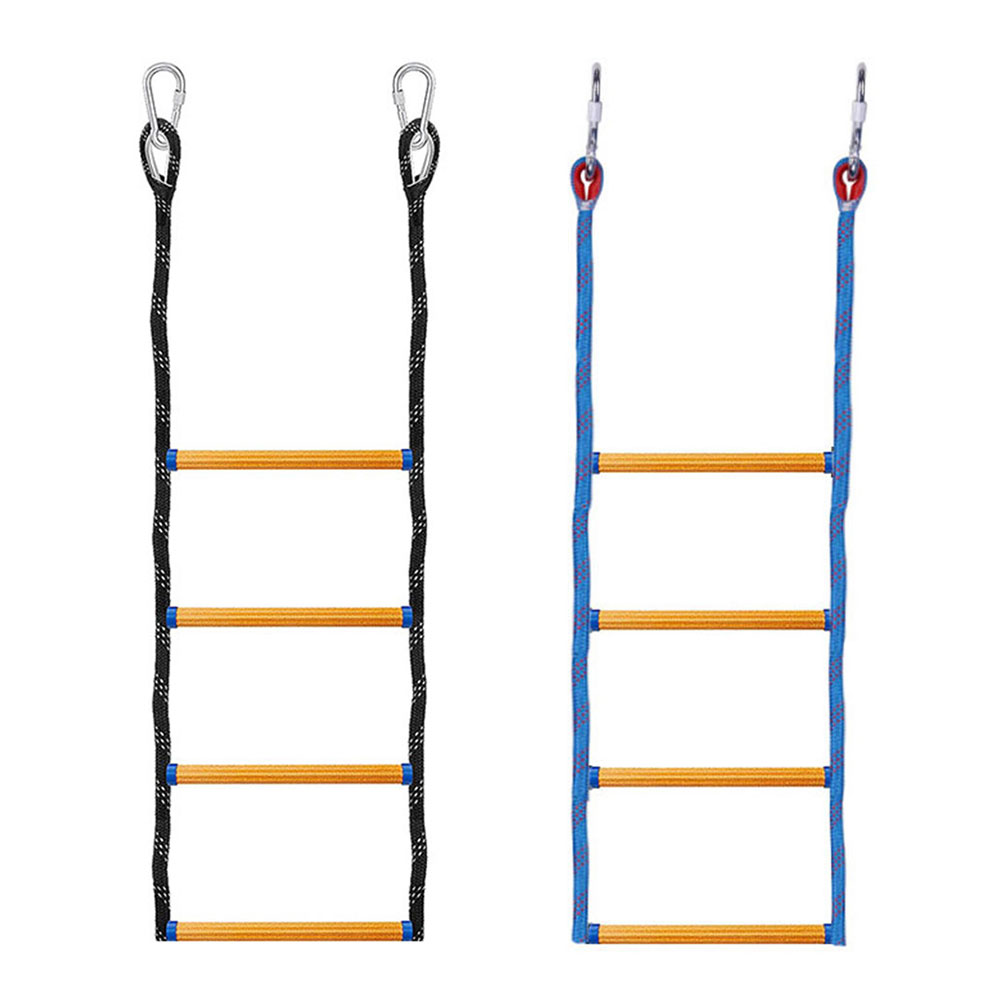 4 Step Marine Rope Ladder Folding Portable Rope Boarding Ladder Swim Ladder for Inflatable Boat Kayak Motorboat Canoeing