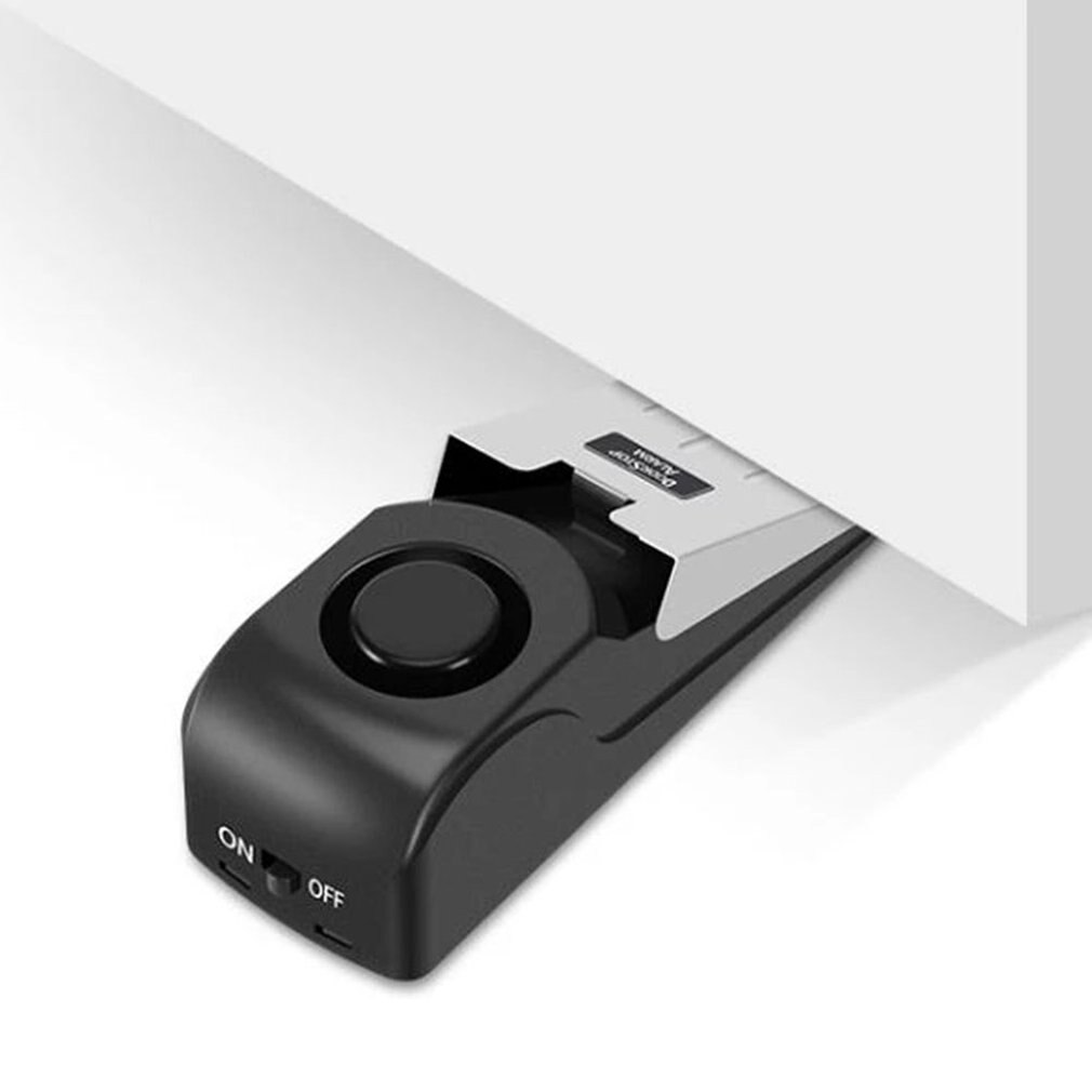 120 Db Stop System Security Home Wedge Shaped Door Stop Stopper Alarm Block Blocking Systerm For Home Dormitory Safety