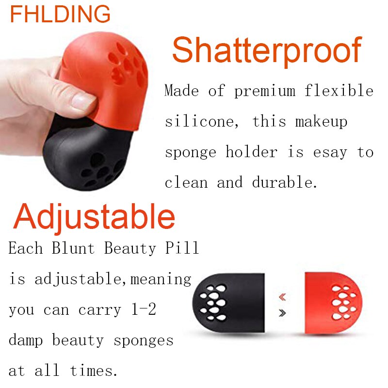 Soft Silicone Powder Puff Drying Holder Beauty Sponge Travel Case Puff Blender Sponge Egg Capsule Display Rack Egg Stand