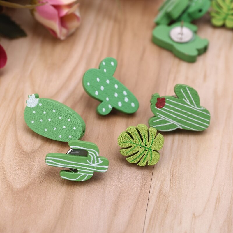 30Pcs Cactus Punaise Punaise Kurk Boord Pins Diy Voor Art Photo Bericht Muur Decoratieve School Kantoorbenodigdheden