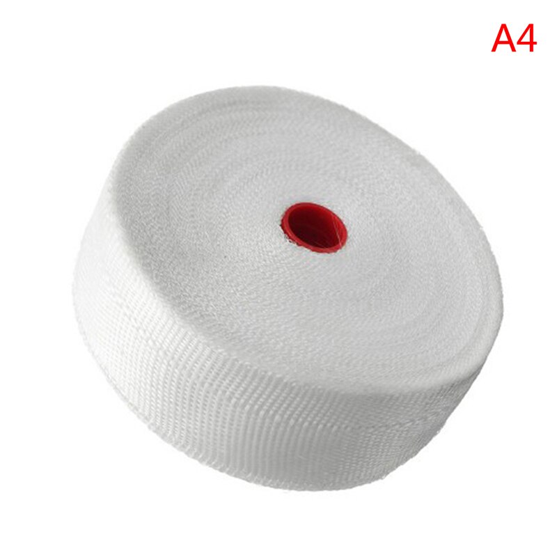 1 Roll White Fiberglass Cloth Tape High-strength Glass Fiber Fibrous Belt Resistant High Temperature 9 Sizes Home Supplies: A4