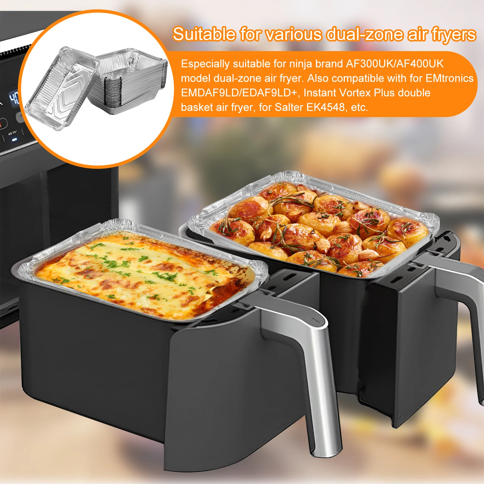 50 Stuks Aluminiumfolie Trays 1100 Ml Non-stick Aluminiumfolie Bakpannen Herbruikbare Food Grade Aluminiumfolie Containers aluminiumfolie