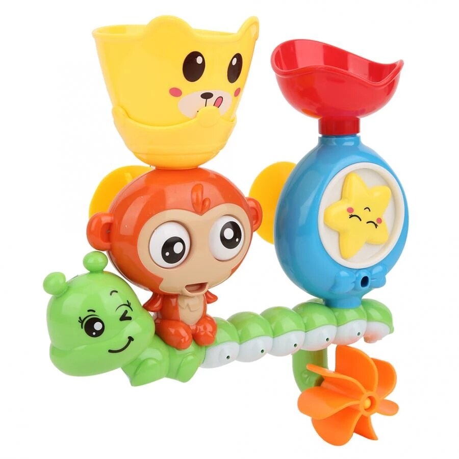 Baby bath toy wall-mounted suction cup track water games toy children's water bathroom bath shower water toy for children birthday: Default Title