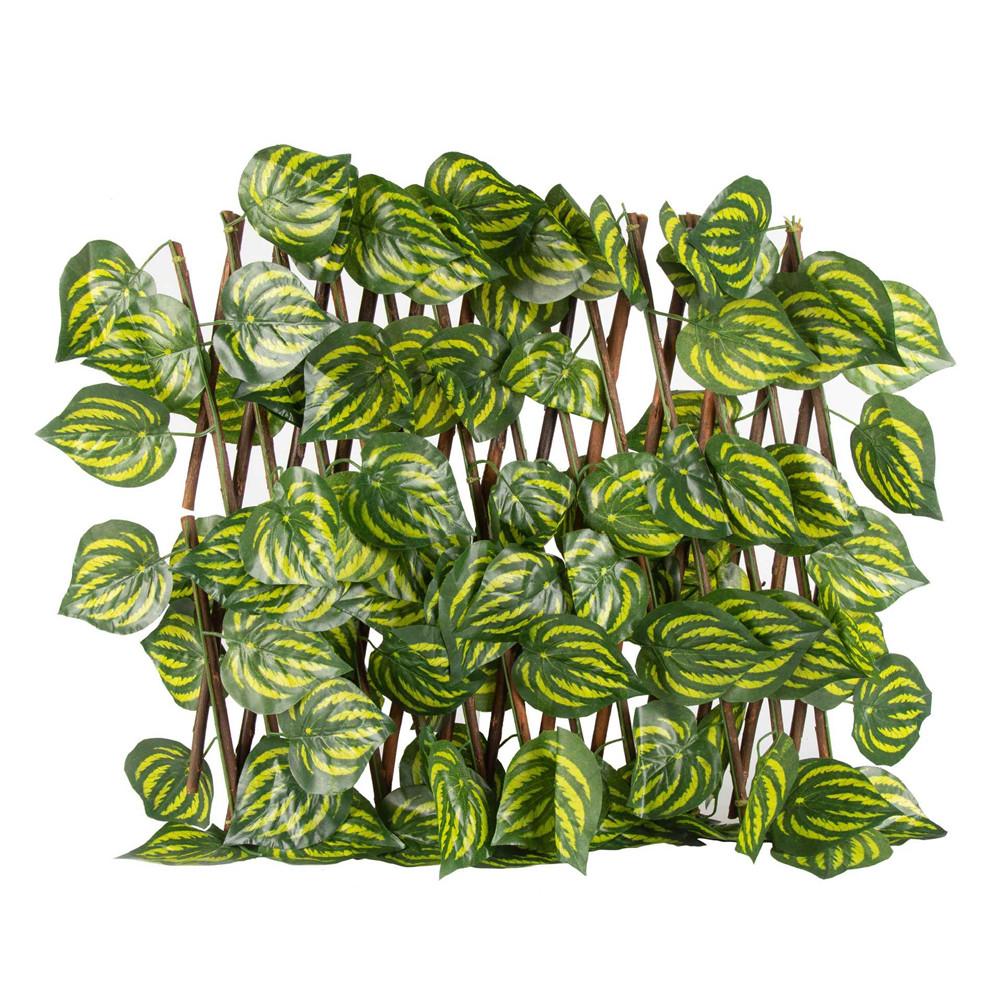 Privacy Hek Telescopische Kunstmatige Ivy Vine Hek Haagplant Privacy Screen Decor Voor Bar Winkel Tuin Hek Consistente: 70cm big leaf