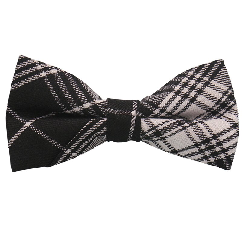Huishi rutig fluga lyx herr pläd bågar slips justerbar bröllopsfest bowtie för män polyester rut fjäril bowties: H 184