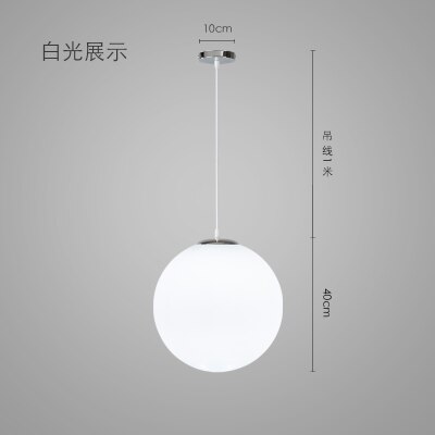 Moderna glaskula pendellampor vit klot hängande lampor bar restaurang deco armatur sovrum armatur pendellampa led