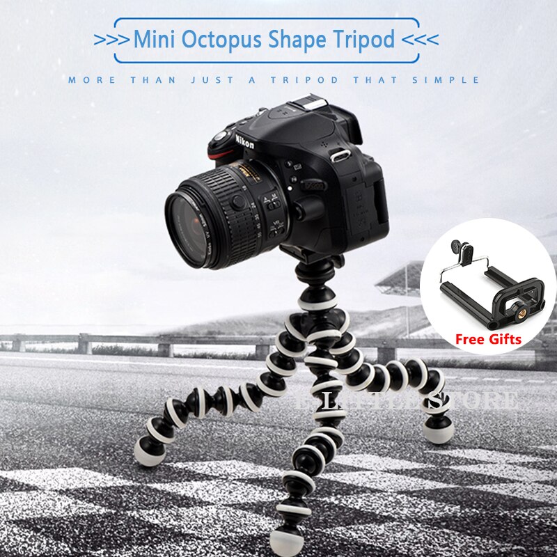 Flexibles gorillapod-stativ mit oktopus-motiv für handys, kameras, tische und schreibtische – mini-stativ für iphones, rog, samsung und xiaomi.
