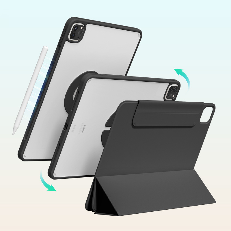 For iPad Air 11 10.9 Pro 11 13 inch Magnetic Case for iPad Mini 6 7 10.2 9th 8th 7th Gen Rotate 360°Detachable Back Case