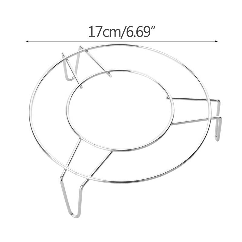 Ångställ i rostfritt stål kök fyra hörn ångkokare vatten elektrisk riskokare ångande diskställ lågfots ånggaller: 17cm i diameter