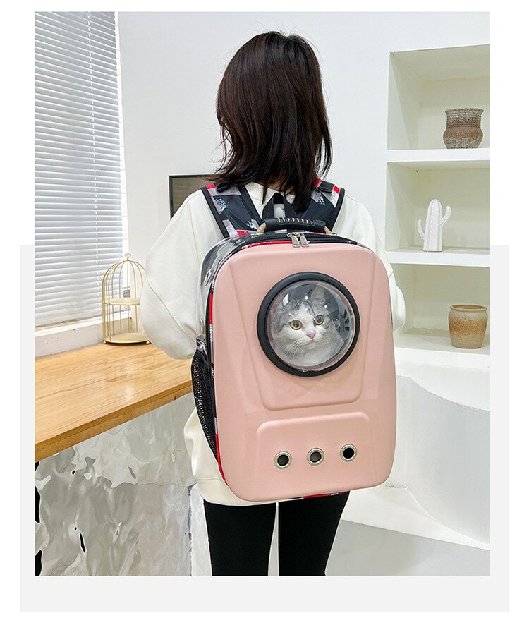 Space Capsule Astronaut Pet Cat Backpack Bubble Window for Kitty Puppy Chihuahua Small Dog Carrier Crate Outdoor Travel Bag Cave