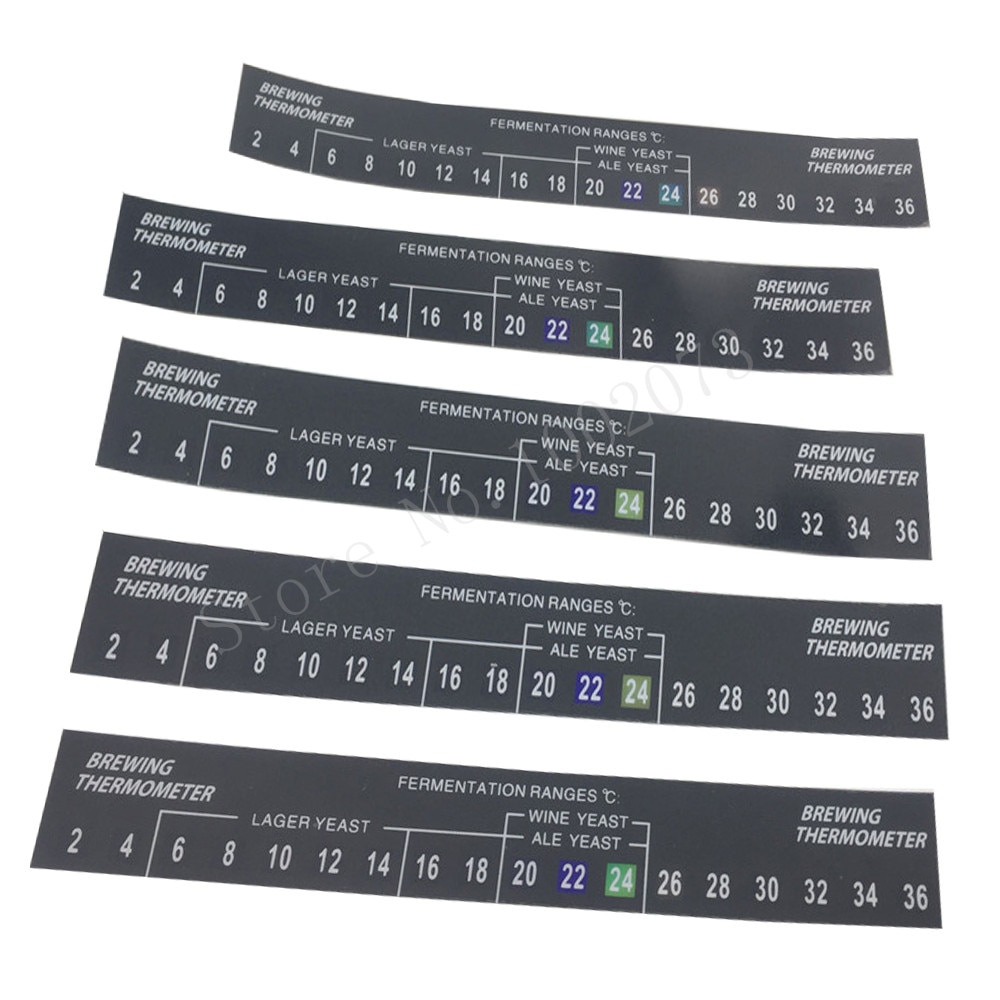 5pcs FERMOMETER StickOn Adhesive Thermometer Home... Grandado