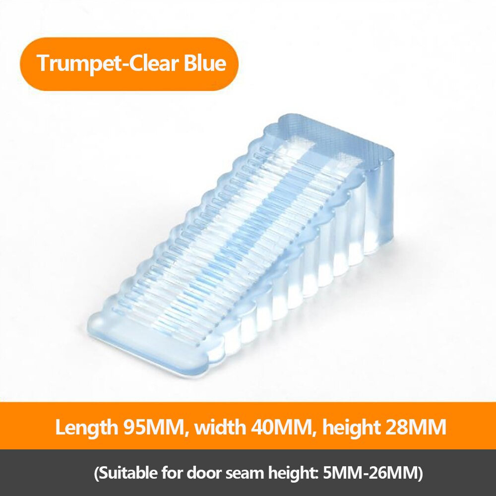 1 Uds parada de puerta de seguridad de silicona anti-skid a prueba de viento puerta/puerta de la puerta trasera de Anti-colisión para: Clear Blue-L