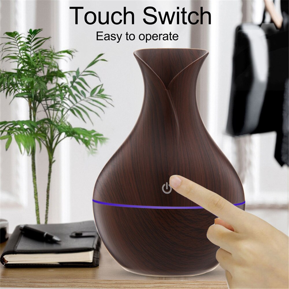 300ml usb luftfugter elektrisk aroma luft diffuser træ ultralyd æterisk olie aromaterapi cool tåge maker til hjemme bil