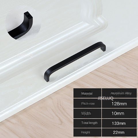 Moderne garderobehåndtak 64mm/96mm/128mm/160mm/192mm solide/hule aluminiumshåndtak kjøkkenmøbelhåndtak skuffhåndtak: Oransje