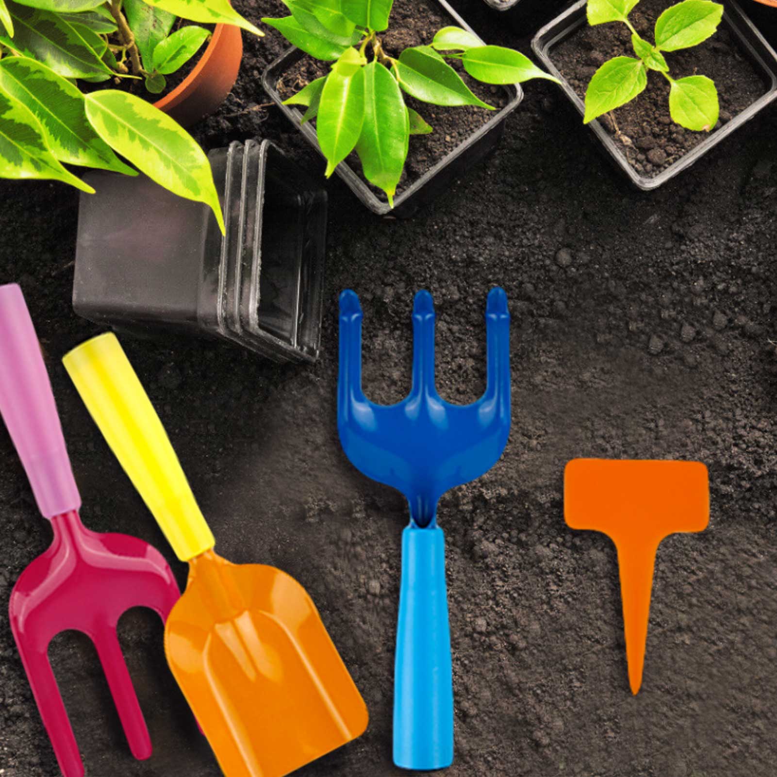 Kids Tuinieren Set Kids Interessante Tuinieren Tool Mini Troffel Rake Schop Vork Gieter Schort Toolkit Fun Voorschoolse Speelgoed