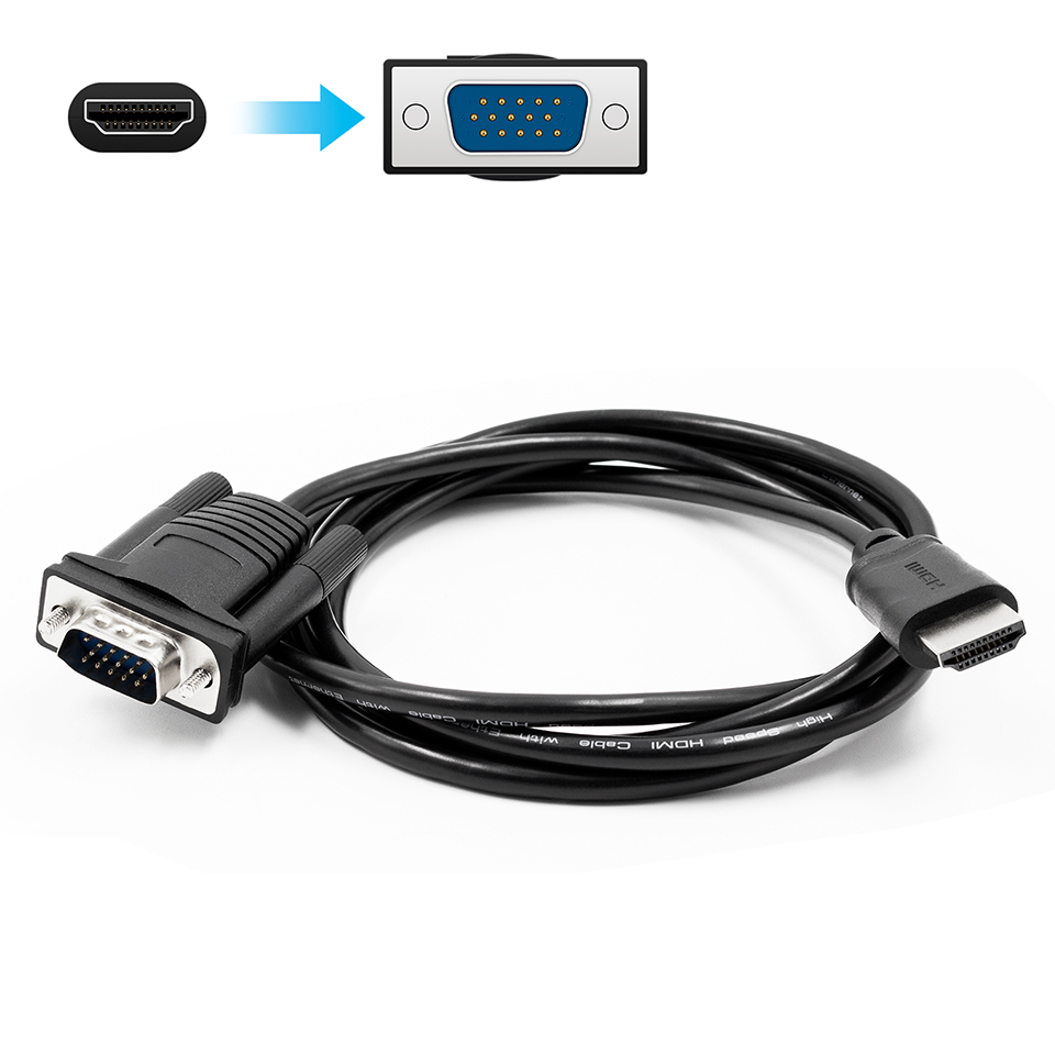 1,5 m HDMI VGA Kabel HDMI zu VGA Kabel Kabel Audio Video HDMI Stecker auf VGA Stecker Kabel für Monitor HDTV Projektor